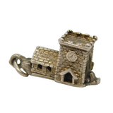 Sterling Silver Opening Church Charm Pendant Vintage c1970s
