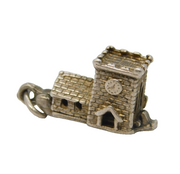 Sterling Silver Opening Church Charm Pendant Vintage c1970s