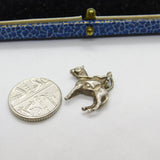 Sterling Silver Man on a Horse Charm Pendant Vintage c1970