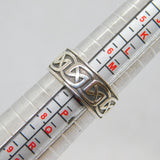Sterling Silver Celtic Pattern Wedding Band Ring Vintage c1970 Size O