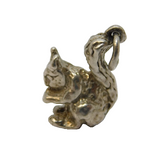 Sterling Silver Squirrel Charm Pendant Vintage c1970