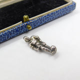 Sterling Silver Football or Soccer Player Charm Pendant Vintage c1970