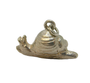Sterling Silver Snail Charm Pendant Vintage c1970s