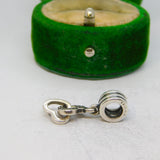 Sterling Silver Interlocked Hearts Modular Bracelet Charm Pendant Vintage c1970