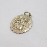 Sterling Silver Double-Sided St Christopher Travel Charm Pendant Vintage c1950s