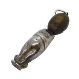 WW1 Period Sterling Silver Lucky 'Fumsup' Charm Pendant Antique AF