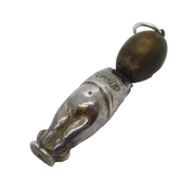 WW1 Period Sterling Silver Lucky 'Fumsup' Charm Pendant Antique AF