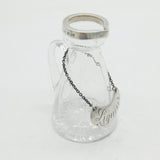 Edwardian Sterling Silver & Glass 'Liqueur' Tot Decanter Antique Sheffield