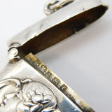 Edwardian Art Nouveau Sterling Silver Fairy Pattern Vesta Case Antique 1905