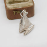 Sterling Silver Catamaran Sailing Boat Charm Pendant Vintage c1970