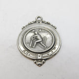 Sterling Silver Cricket Sporting Fob Medal Antique 1926 Birmingham