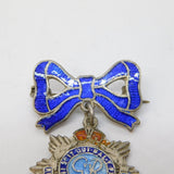 Sterling Silver Enamel Royal Army Service Corps Sweetheart Brooch Antique