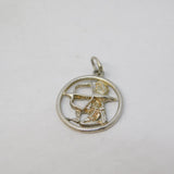 Sterling Silver Sagittarius Zodiac Charm Pendant Vintage c1970