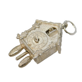 Sterling Silver Cuckoo Clock Charm Pendant Vintage c1970