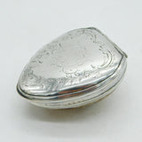 George I Sterling Silver Mounted Cowrie Shell Snuff Box Antique c1720s