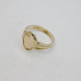 Irish Sterling Silver Engraved Pattern Signet Ring Vintage 1979 Dublin Size W