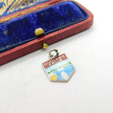 Sterling Silver and Enamel Niagara Falls Shield Charm Pendant Vintage c1970
