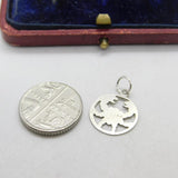 Sterling Silver Cut-Out Cancer the Crab Charm Pendant Vintage c1970