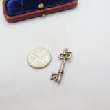Sterling Silver 21st Birthday Key Charm Pendant Vintage c1970