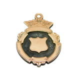 Sterling Silver Gilt Shield & Crown Form Fob Medal Antique 1921 Birmingham