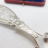 Norwegian Silver Plated Souvenir Map Spoon Antique c1920 Art Deco
