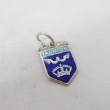Sterling Silver Taunton Enamel Shield Charm Pendant Vintage c1970