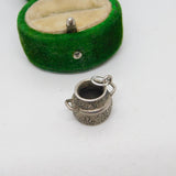 Sterling Silver Cooking Jar Charm Pendant Vintage c1970