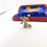 Sterling Silver Windmill Charm Pendant Vintage c1970