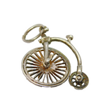 Sterling Silver Nuvo Penny Farthing Bicycle Charm Pendant Vintage c1970