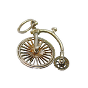 Sterling Silver Nuvo Penny Farthing Bicycle Charm Pendant Vintage c1970