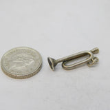 Sterling Silver Trumpet Charm Pendant Vintage c1970s