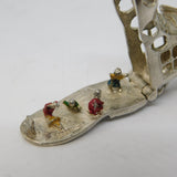 Sterling Silver Large Family in the Shoe Charm Pendant Vintage c1970