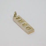 Sterling Silver Bullion Bar Ingot Charm Pendant Vintage 1978 Birmingham