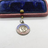 Sterling Silver Queen Elizabeth Silver Jubilee Charm Pendant Vintage c1970