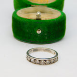 Sterling Silver Spinel Set Half Eternity Band Ring Vintage c1970 Size L