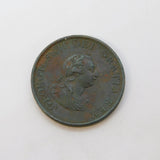 George III Copper Half Penny Soho Mint Coin Antique 1799 Very Fine Condition