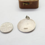 Sterling Silver St Christopher Travel Charm Pendant Vintage c1970