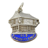 Sterling Silver Enamel Old Curiosity Shop Charm Pendant Vintage c1970s