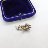 Sterling Silver Crusader King on Horse Charm Pendant Vintage c1970