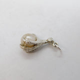 Sterling Silver Eagle Claw Pearl Charm Pendant Vintage c1970s