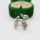 Sterling Silver Poodle Dog Charm Pendant Vintage c1970