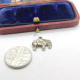 Sterling Silver Little Elephant Charm Pendant Vintage c1970