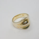 Sterling Silver Studio Style Curvy Front Dress Ring Vintage c1990 Size R 1/2
