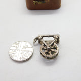Sterling Silver Water Mill Charm Pendant Vintage c1970