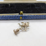 Sterling Silver Eros the Archer Statue Charm Pendant Vintage c1970
