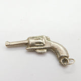 Sterling Silver Little Revolver Charm Pendant Vintage c1970