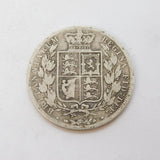 Queen Victoria .925 Silver Half Crown Coin Antique 1887 Fair/Fine Condition