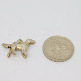 Sterling Silver Retriever Dog Charm Pendant Vintage c1970