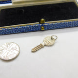 Sterling Silver Yale Door Key Charm Pendant Vintage c1970