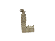 Sterling Silver Big Ben Charm Pendant Vintage c1970